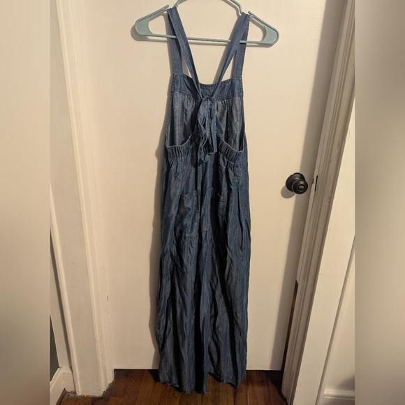 NWOT Natural Life Women's Blue Denim Tie Overalls - Picture 4 of 4